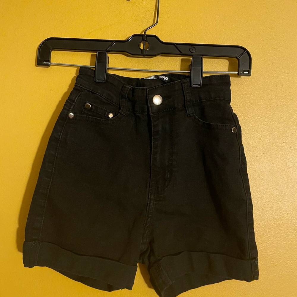 Women's Black Denim Shorts